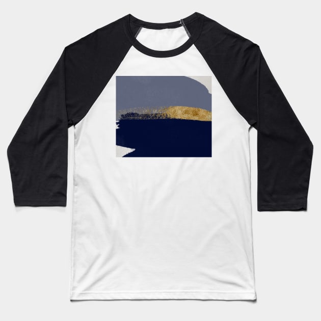 Stormy night skies over the ocean Baseball T-Shirt by hamptonstyle